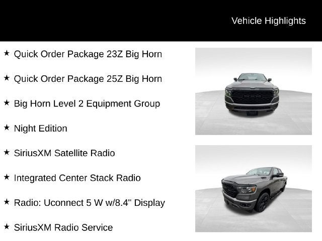2022 RAM 1500 Big Horn Quad Cab 4x4 6'4" Box