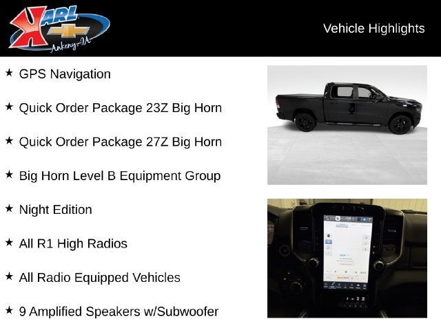 2024 RAM 1500 Big Horn Crew Cab 4x4 5'7" Box