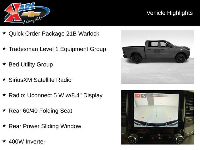 2025 RAM 1500 Warlock Crew Cab 4x4 5'7" Box