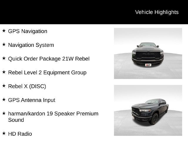 2025 RAM 1500 Rebel Crew Cab 4x4 5'7" Box