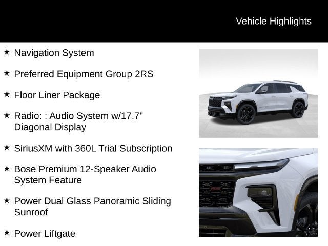 2027 Chevrolet Traverse RS