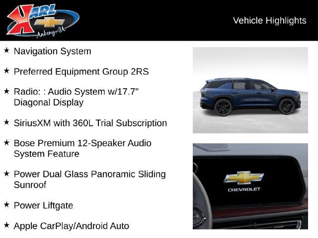 2027 Chevrolet Traverse RS