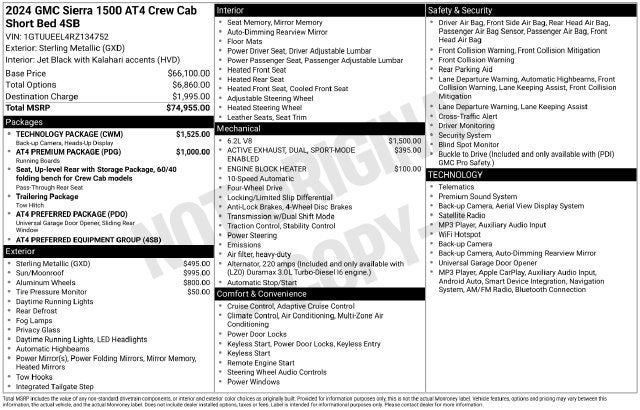 2024 GMC Sierra 1500 AT4