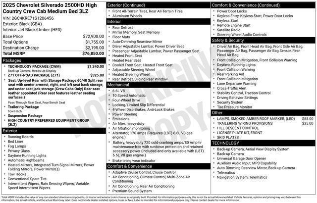 2025 Chevrolet Silverado 2500 HD High Country