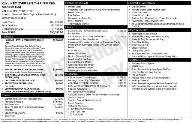 2023 RAM 2500 Laramie Crew Cab 4x4 6'4" Box