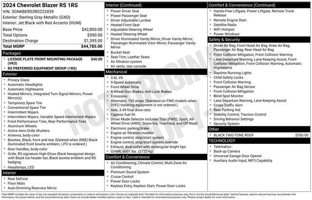 2024 Chevrolet Blazer RS