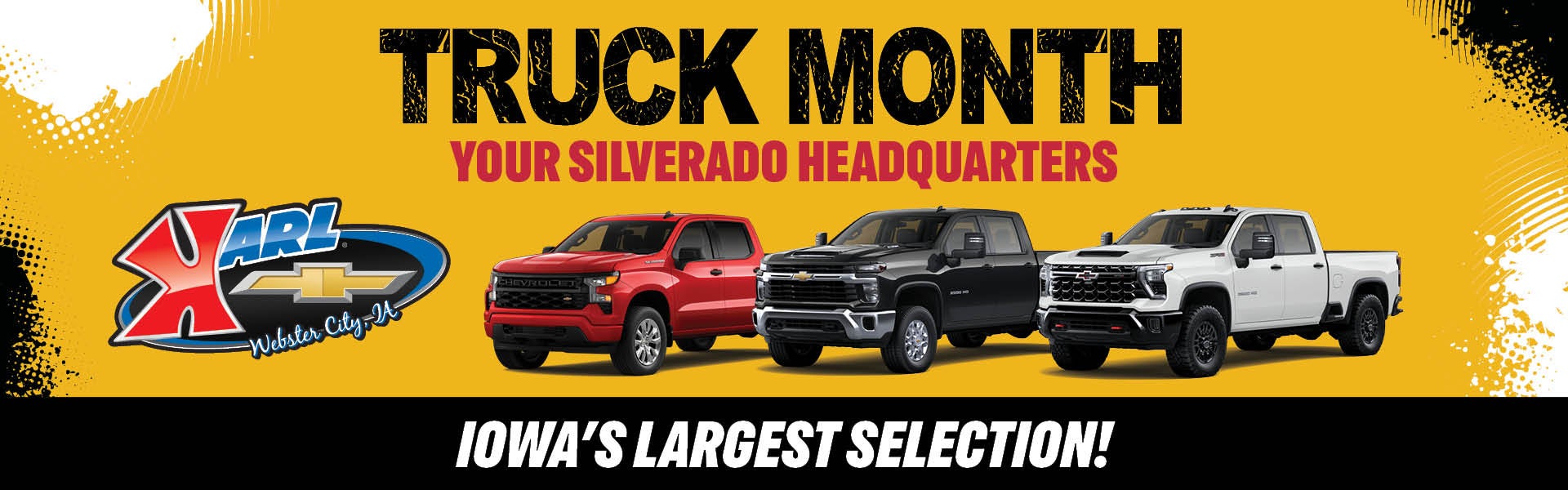 It's Truck Month at Karl Chevrolet of Webster City
