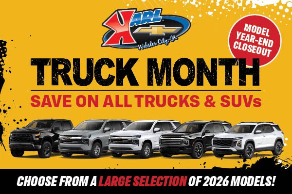It's Truck Month at Karl Chevrolet of Webster City