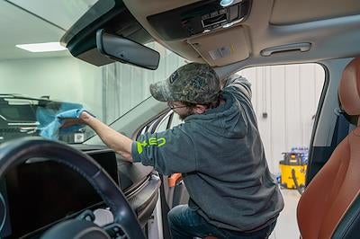 Karl Chevrolet of Webster City service advisor at the front desk